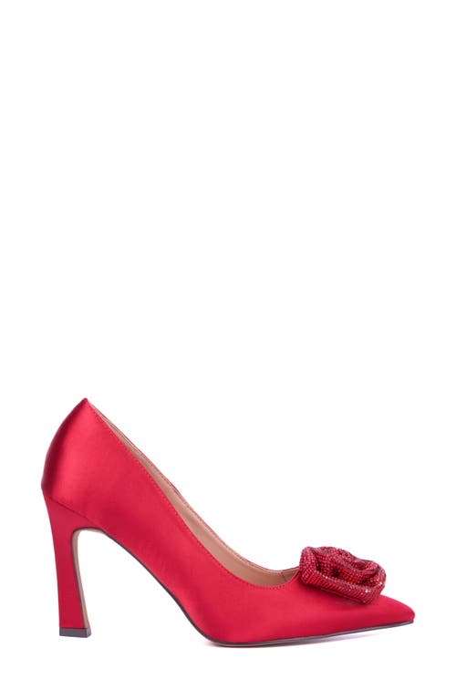 New York And Company Ilyana Pointed Toe Pump In Red