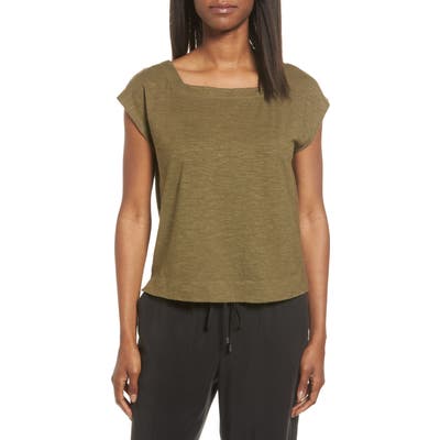 Eileen Fisher Hemp & Organic Cotton Knit Crop Top