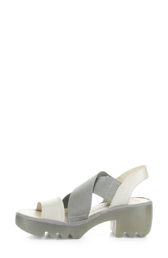 Shop Fly London Taji Platform Slingback Sandal In Silver Borgogna