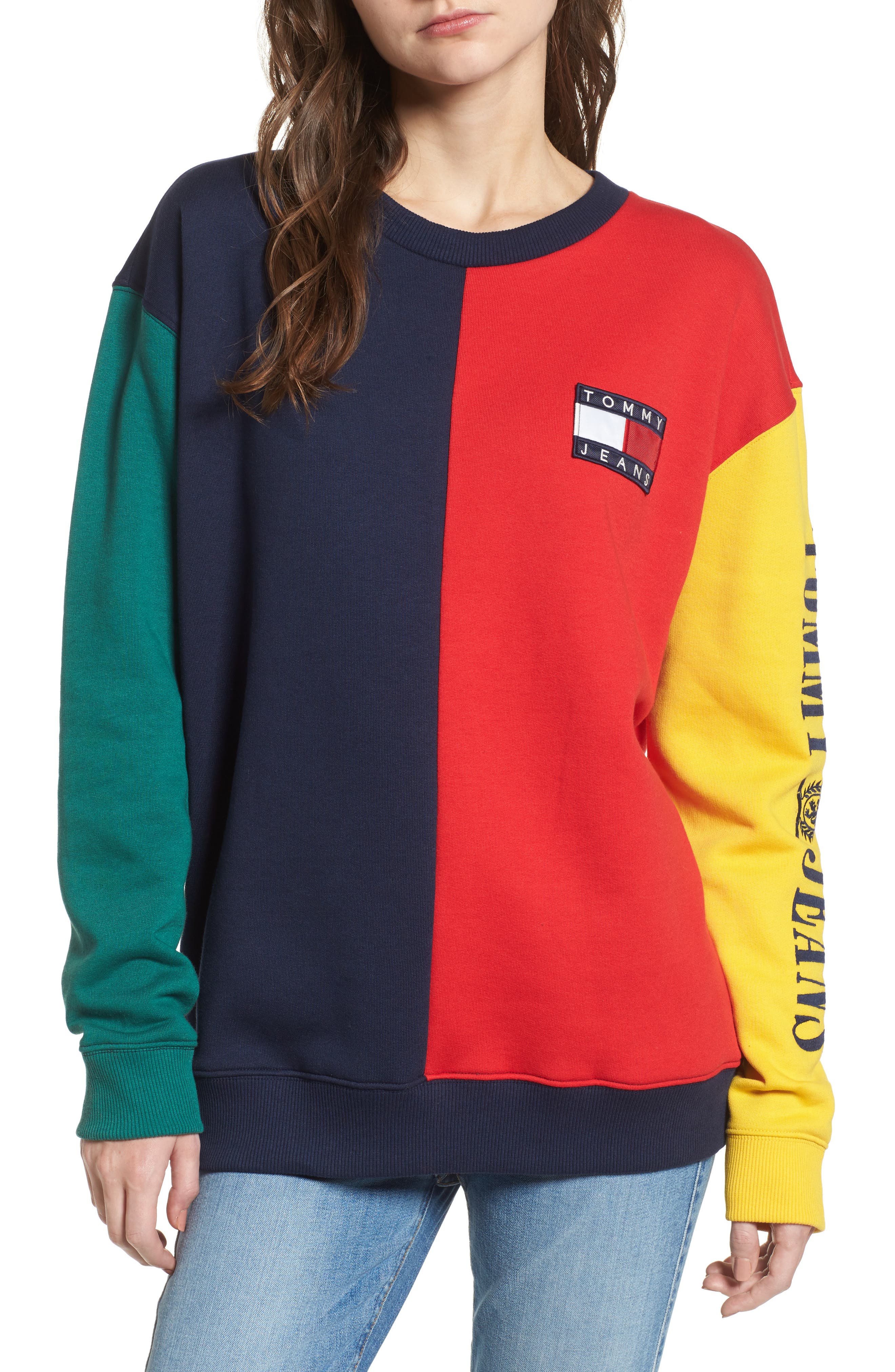 TOMMY JEANS '90s Colorblock Sweatshirt 