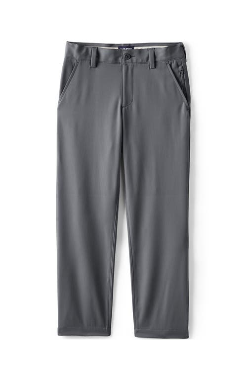 Shop Lands' End Boys Iron Knee Active Chino Pants In Arctic Gray