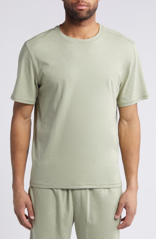 Shop Nordstrom Organic Cotton & Tencel® Modal Crewneck T-shirt In Green Clay