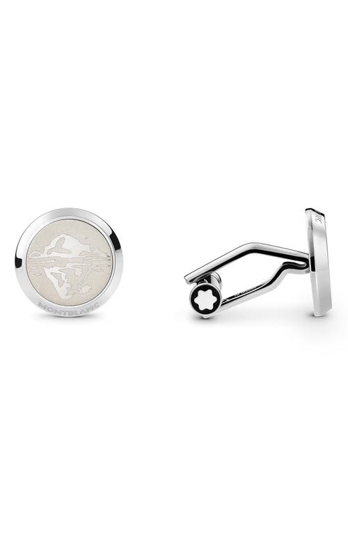 Montblanc 1858 Ice Sea Cuff Links in Steel