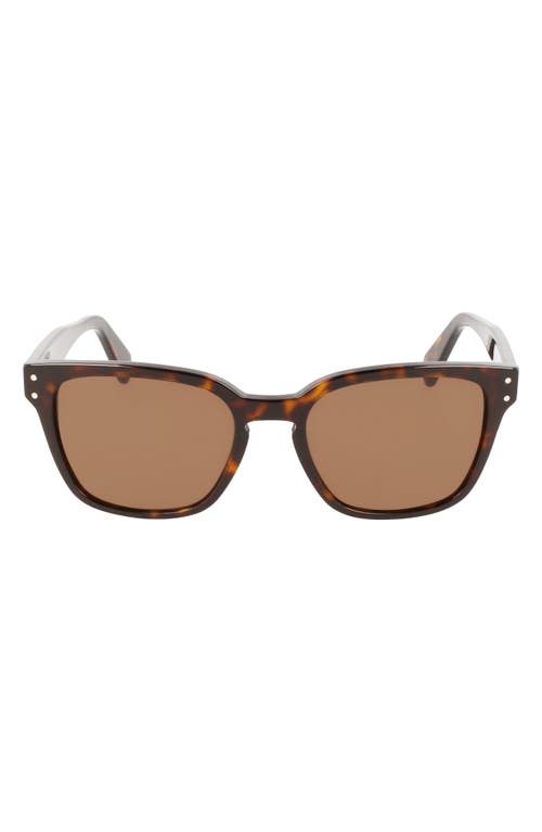 FERRAGAMO Gancini 55mm Rectangular Sunglasses in Tortoise at Nordstrom