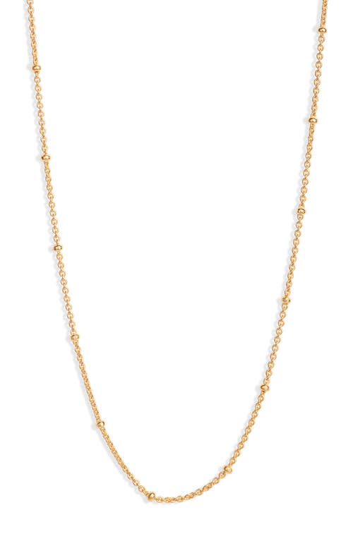 Monica Vinader 21-Inch Fine Beaded Chain in Gold at Nordstrom, Size 21 In