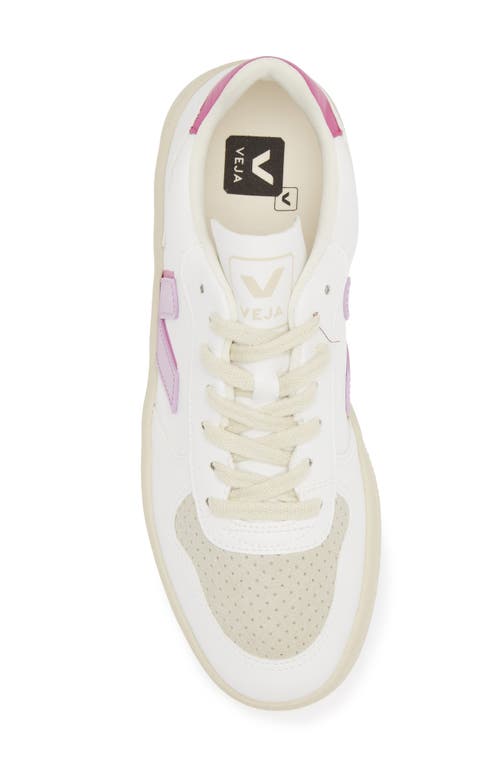 Veja V10 Womens Comfort Insole Faux Leather Running & Training Shoes In White/orchid