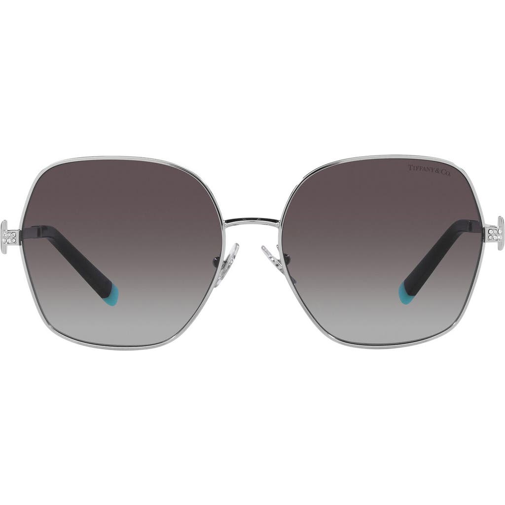 Tiffany & Co. 59mm Gradient Irregular Sunglasses in Grey Gradient