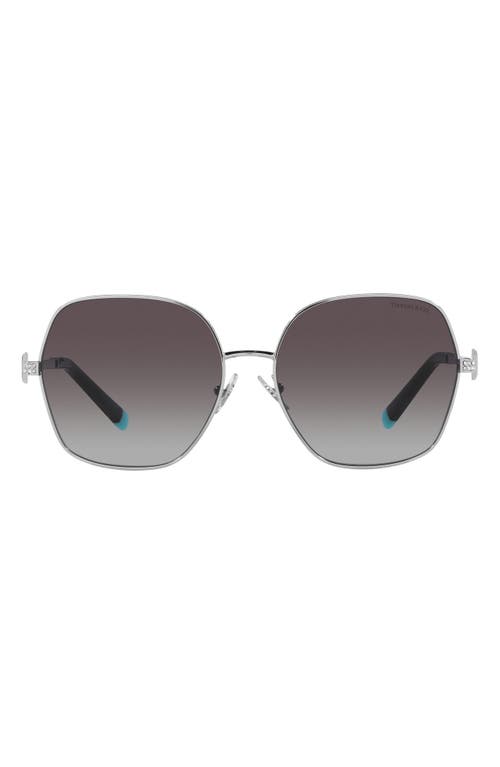 Tiffany & Co. 59mm Gradient Irregular Sunglasses in Grey Gradient