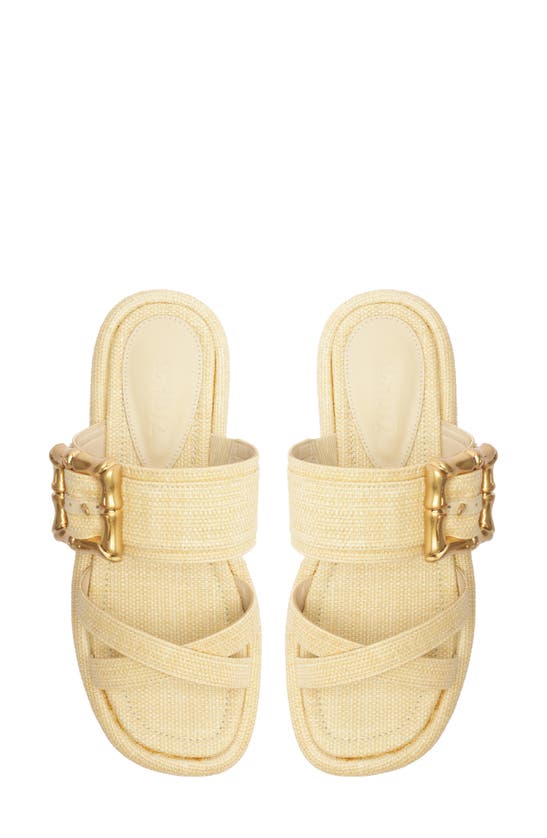 Shop Schutz Lola Platform Slide Sandal In Natural/ Egg Shell