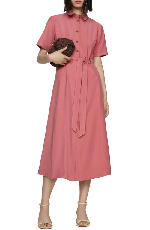 MANGO MANGO BELTED MIDI SHIRTDRESS 