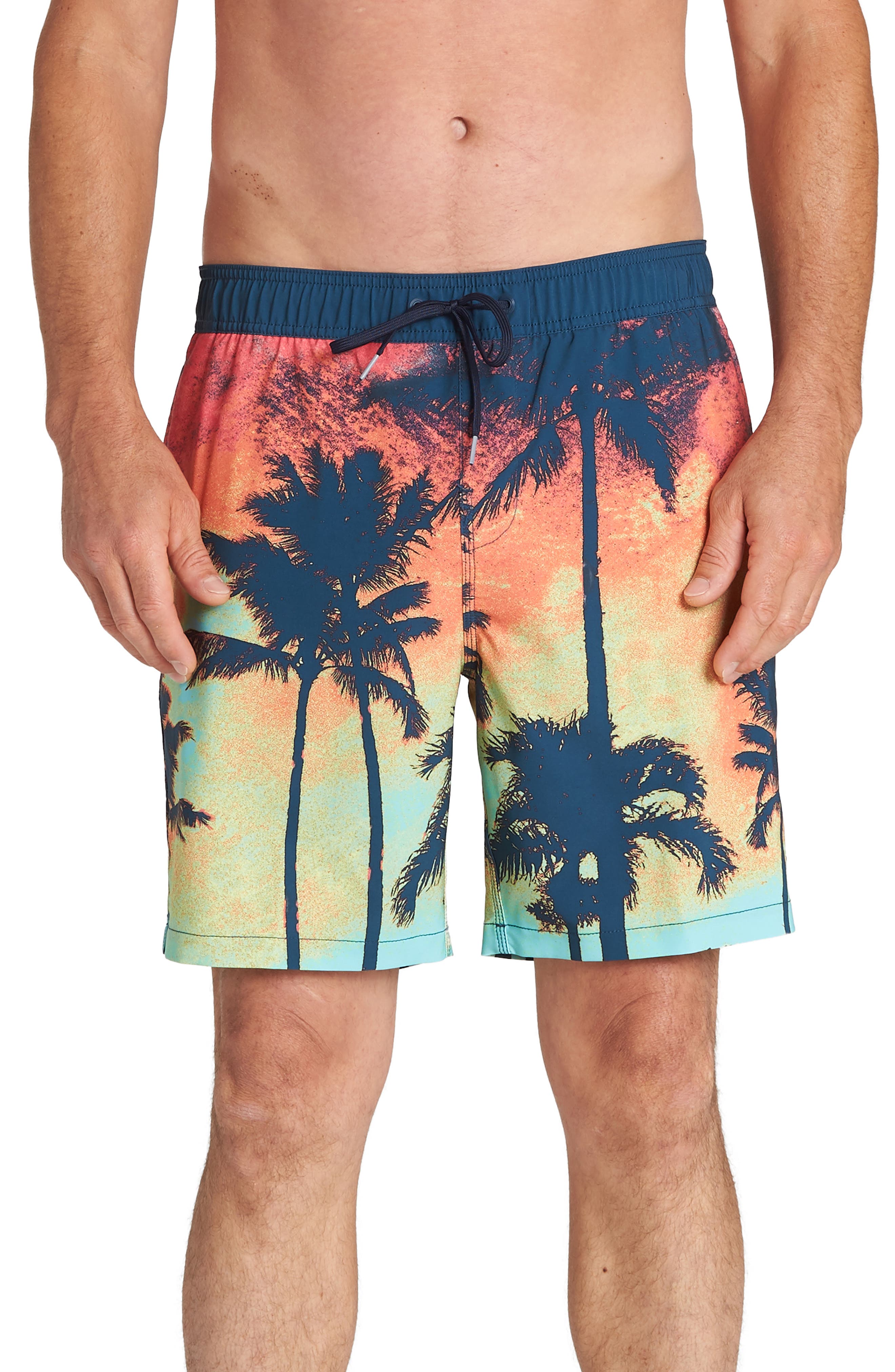 Billabong Sundays Layback Swim Trunks, Blue