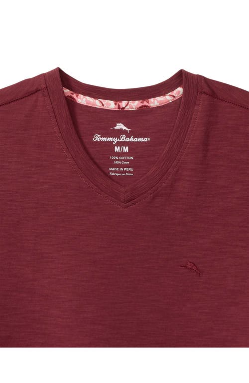 Shop Tommy Bahama Bali Beach Crewneck T-shirt In Cherry Stone