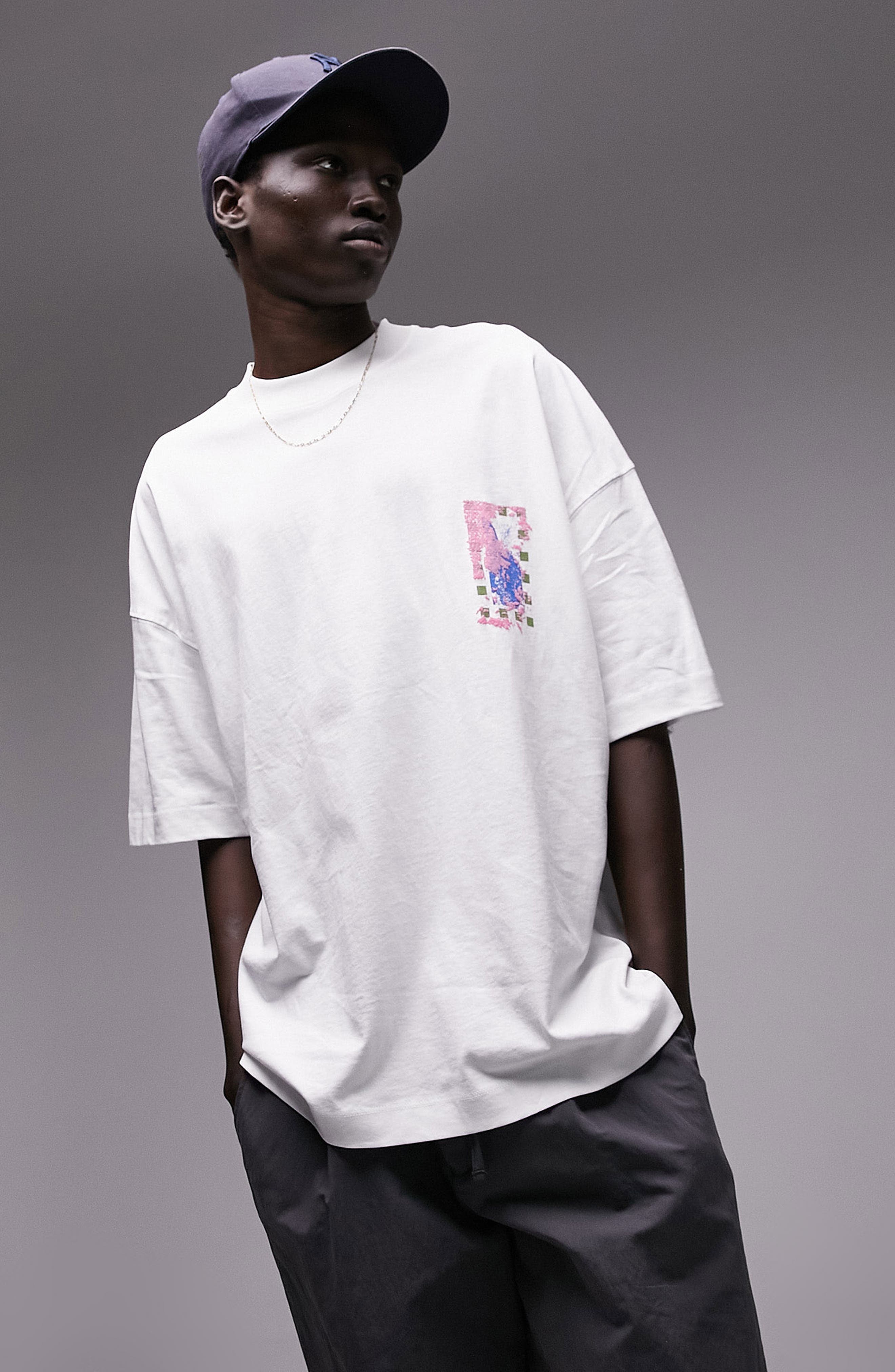 topman oversized white t shirt