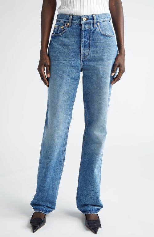 Le De-Nimes Droit Straight Leg Jeans in Blue/tabac 33C