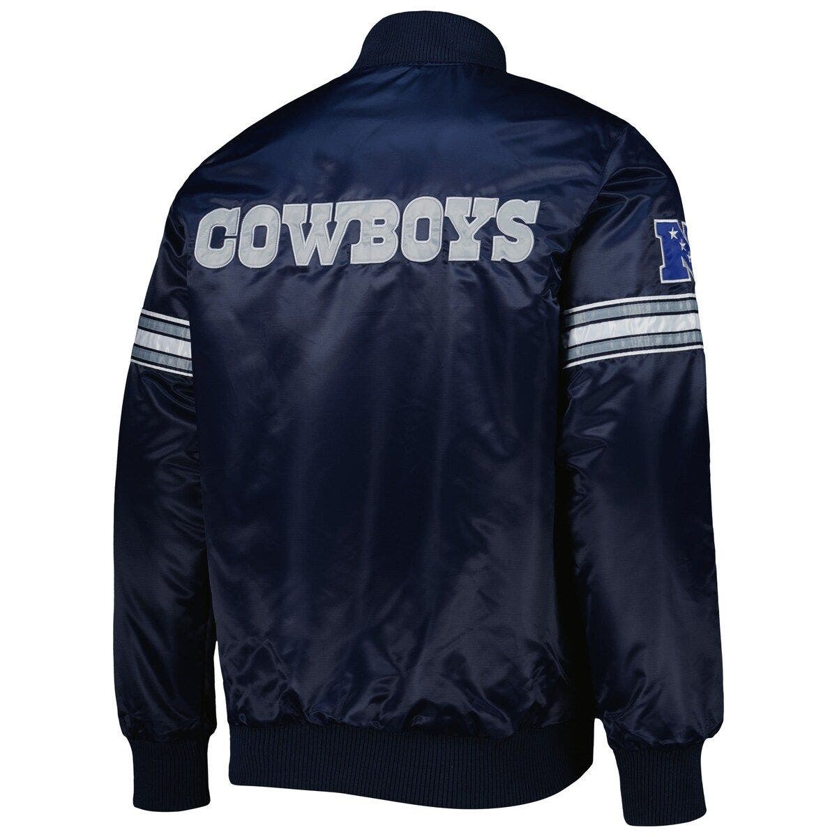 STARTER Men's Starter Navy Dallas Cowboys The Pick and Roll FullSnap