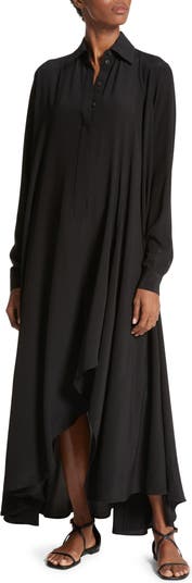 Michael Kors Collection Long Sleeve Silk Crêpe de Chine Shirtdress |  Nordstrom
