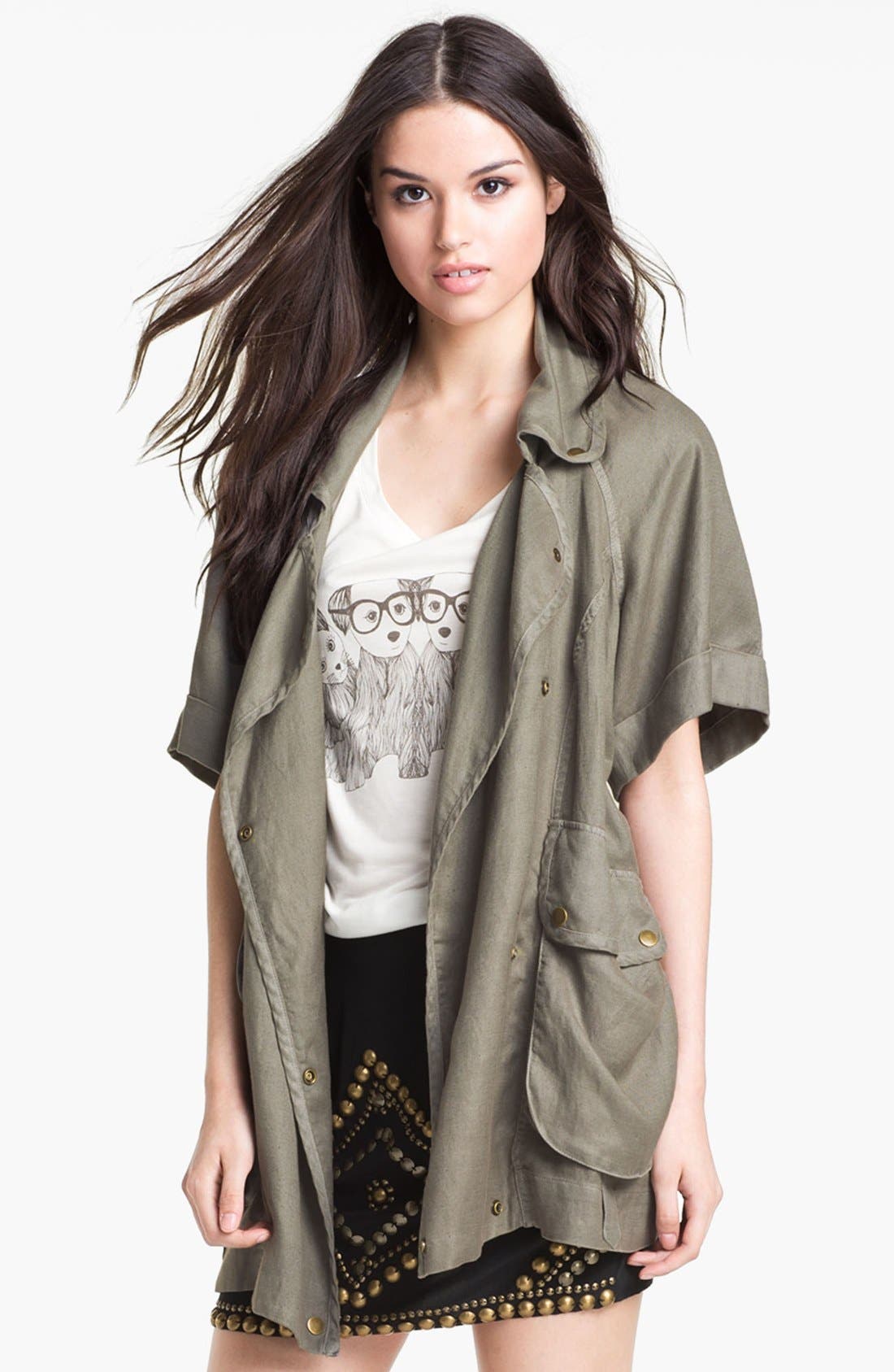 short sleeve utility jacket