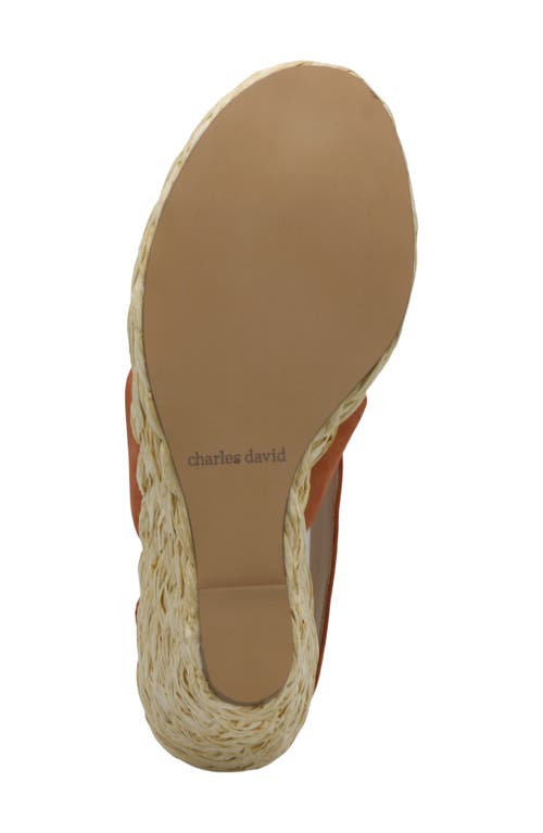Charles David Women's Russell Ankle Strap Espadrille Wedge Sandals In Papaya