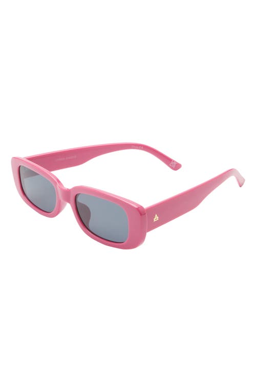 Aire Ceres 51mm Rectangular Sunglasses In Pink / Smoke Mono