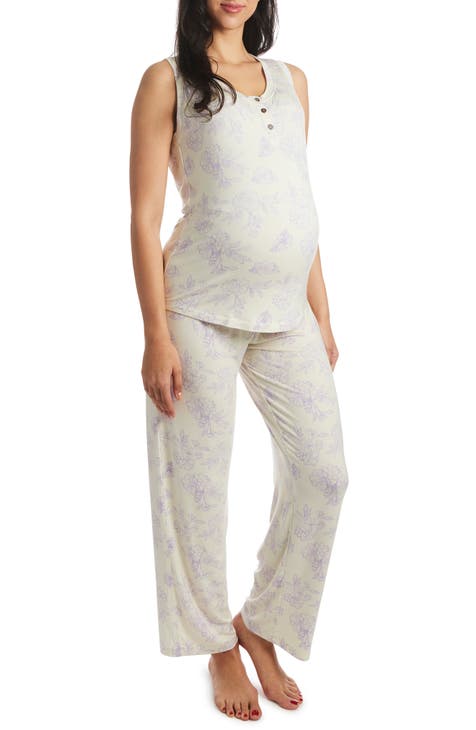 Everly Grey Joy Tank & Pants Maternity/Nursing Pajamas