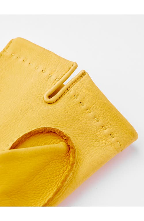 Shop Hestra Henry Leather Gloves In Natural Yellow