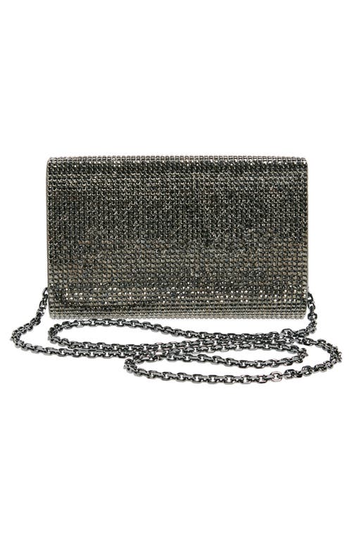 Shop Judith Leiber Couture Fizzy Beaded Clutch In Ebonized Hematite Grey