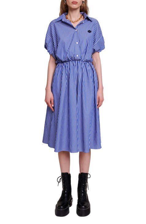 Nordstrom Pleated Waist A-Line Dress