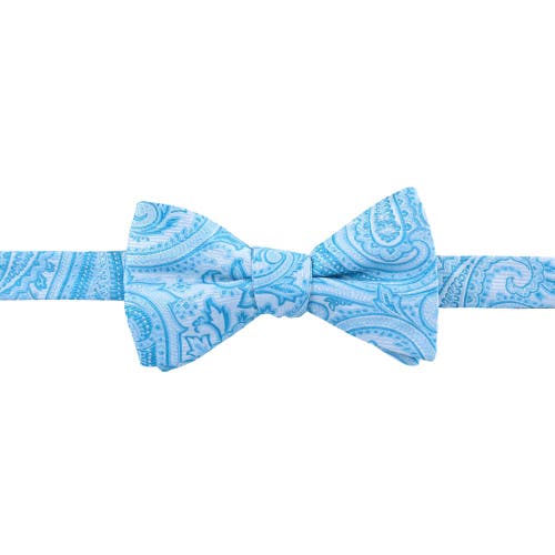 Shop Trafalgar Sobee Paisley Silk Brace And Bow Tie Set In Light Blue