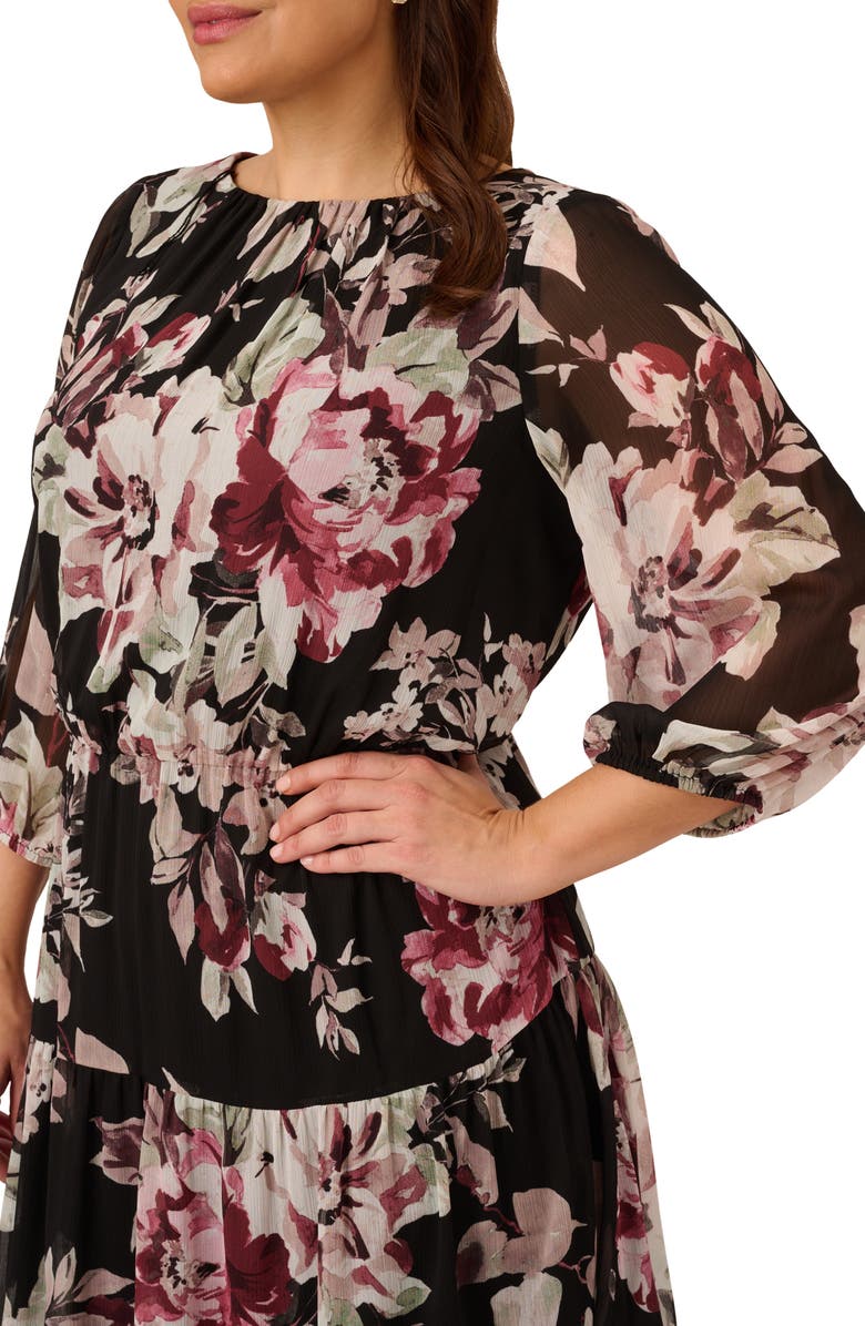 Adrianna Papell Tiered Chiffon Dress Elastic Waist Dress Adrianna Papell Women's Floral Chiffon Dress Adrianna Papell Tiered Chiffon Dress Elastic Waist Dress Adrianna Papell Women's Floral Chiffon Dress