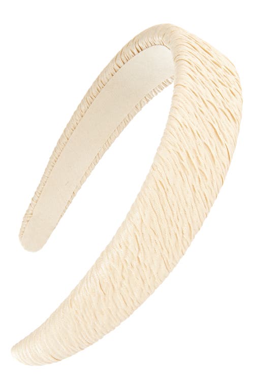 Crinkle Padded Headband in Champagne