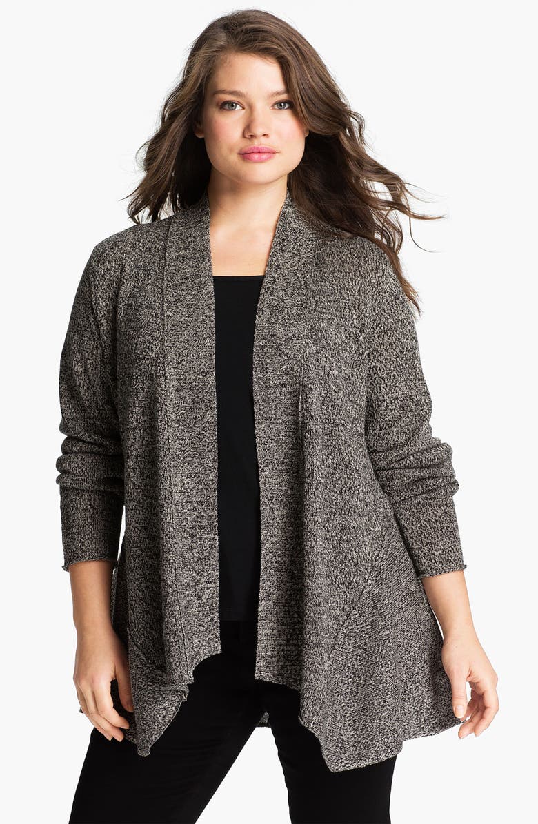 Eileen Fisher Shaped Open Front Cardigan (Plus) | Nordstrom