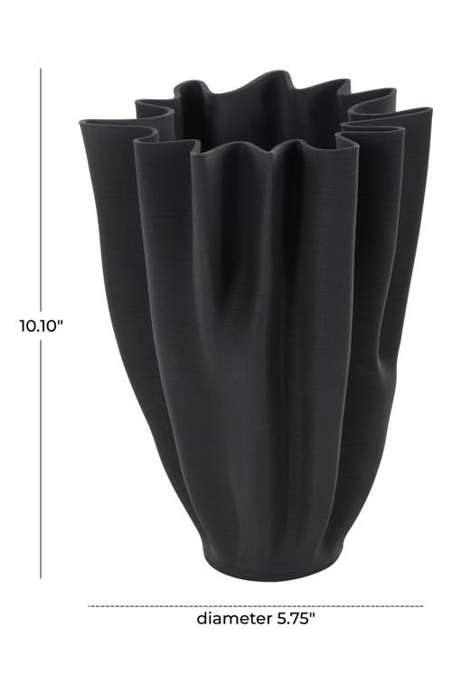 Vivian Lune Home Ceramic Vase In Black