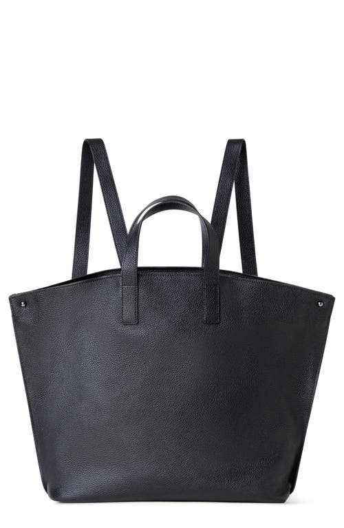 Shop Akris Medium Ai Leather Backpack/tote Bag In Black