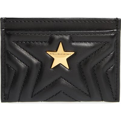 Stella Mccartney Star Faux Leather Card Case - Black