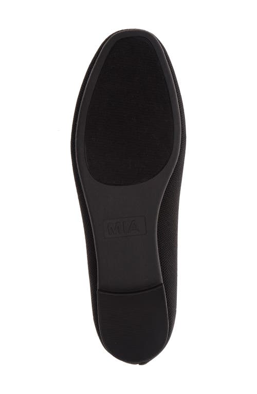 Mia Brendy Womens Slip-on Knit Ballet Flats In Black