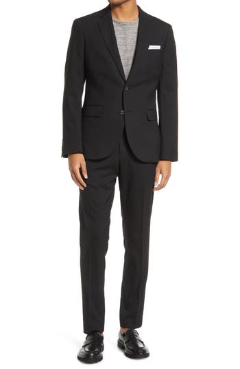 Nordstrom Rack Extra Trim Fit Suit In Black