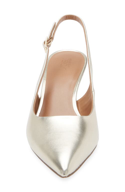 Nordstrom Rack Freka Slingback Kitten Heel Pump In Gold Metallic