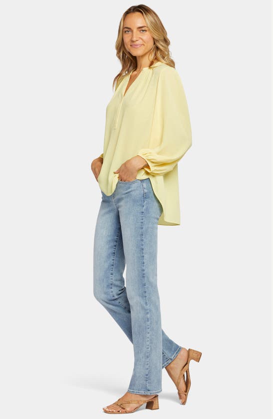 Nydj Womens Recycled Polyester Blouse In Mimosa