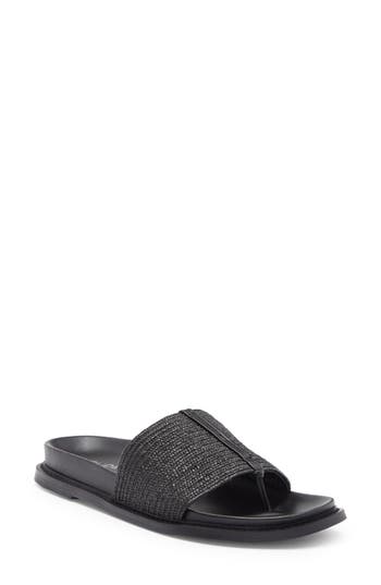 J/slides Nyc Rafina Slide Sandal In Black Stretch