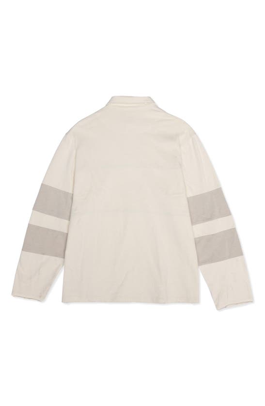 Shop Honor The Gift Oversize Cotton Rugby Polo In Bone