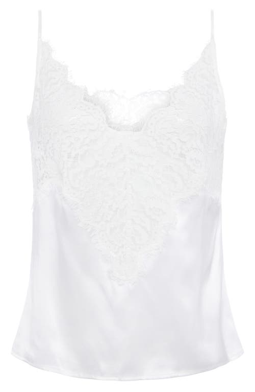 L Agence Priya Lace Cami In White In White