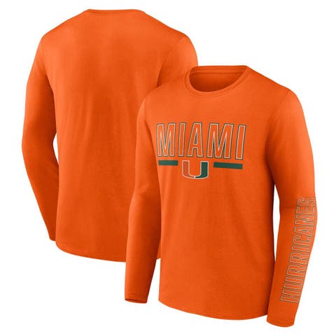 Men's Adidas Orange Miami Hurricanes Sideline Creator Practice AEROREADY Long Sleeve T-Shirt Size: Medium