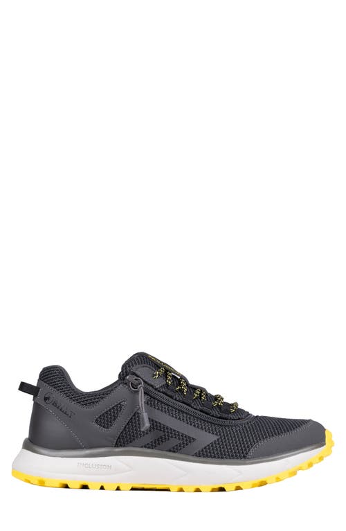 Billy Footwear Inclusion Trail Sneaker In Charcoal/yellow