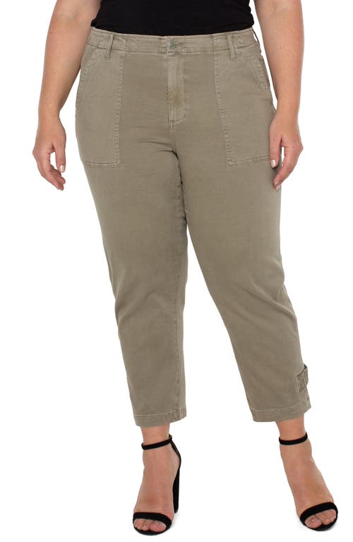 Liverpool Utility Crop Cargo Pants in Pewter Gre