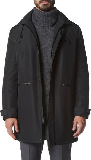 Andrew marc navarre hooded rain jacket on sale