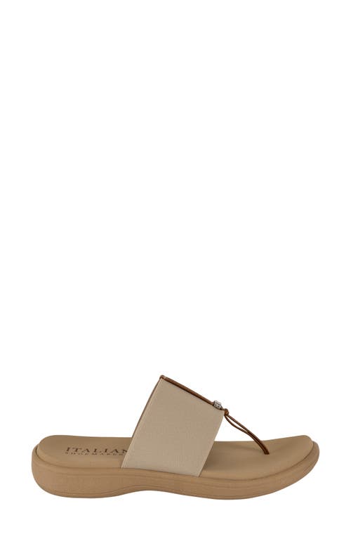 Italian Shoemakers Jahzara Elastic Strap Sandal In Taupe