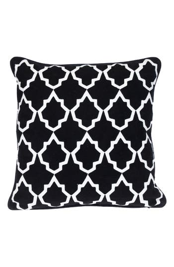 Parkland Collection Canita Embroidered Throw Pillow In Black