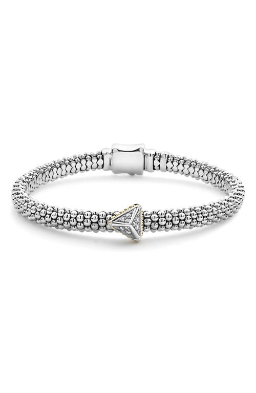 Lagos Ksl Lux Diamond Pyramid Bracelet In Silver/diamond