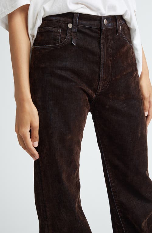 Shop R13 Jane Flare Jeans In Flocked Brown