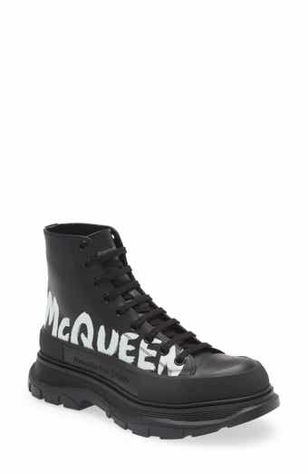 Alexander Mcqueen Sneakers Tread Slick Boots High Top Athletic Shoes 38  Booties
